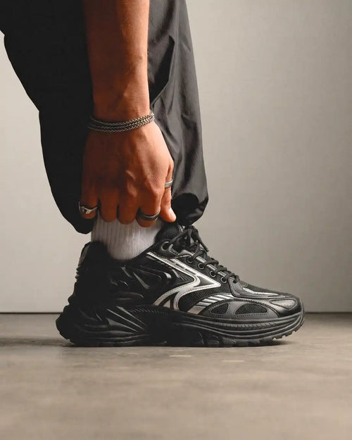 "FARA" Shadow Black Sneakers