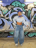 CRD Striped Barrel Denim Jeans