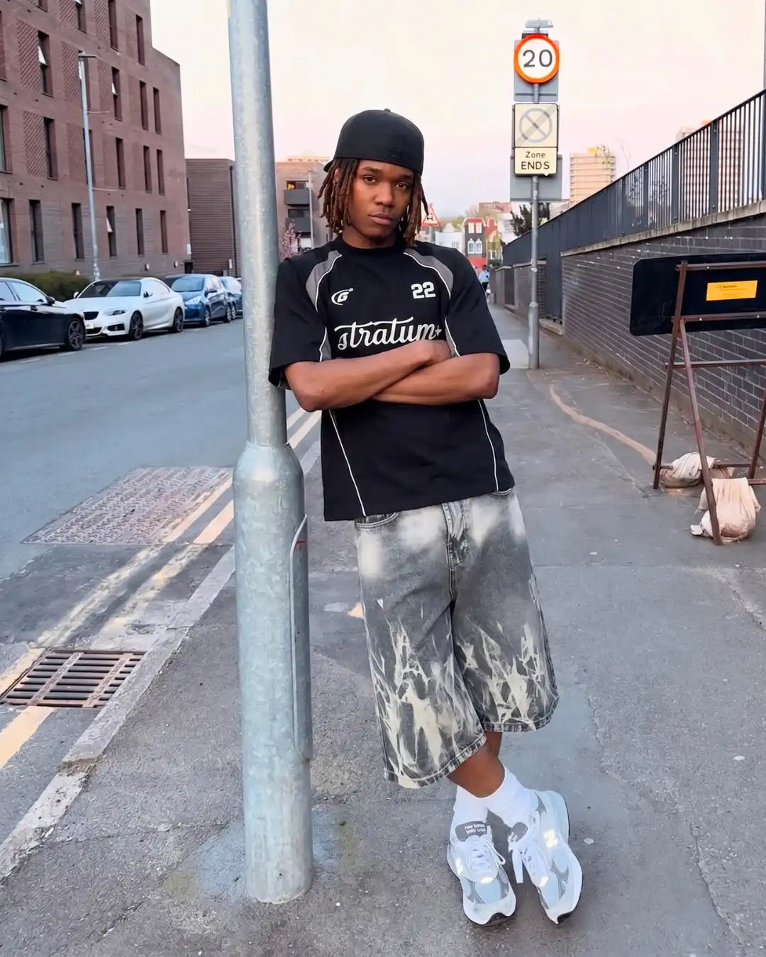 "HUCIR" Washed Jorts