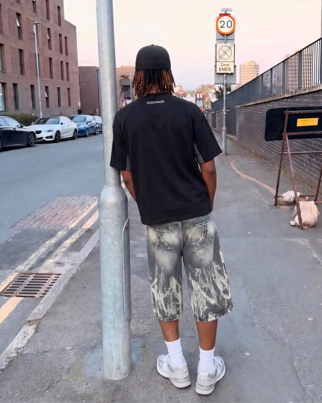 "HUCIR" Washed Jorts