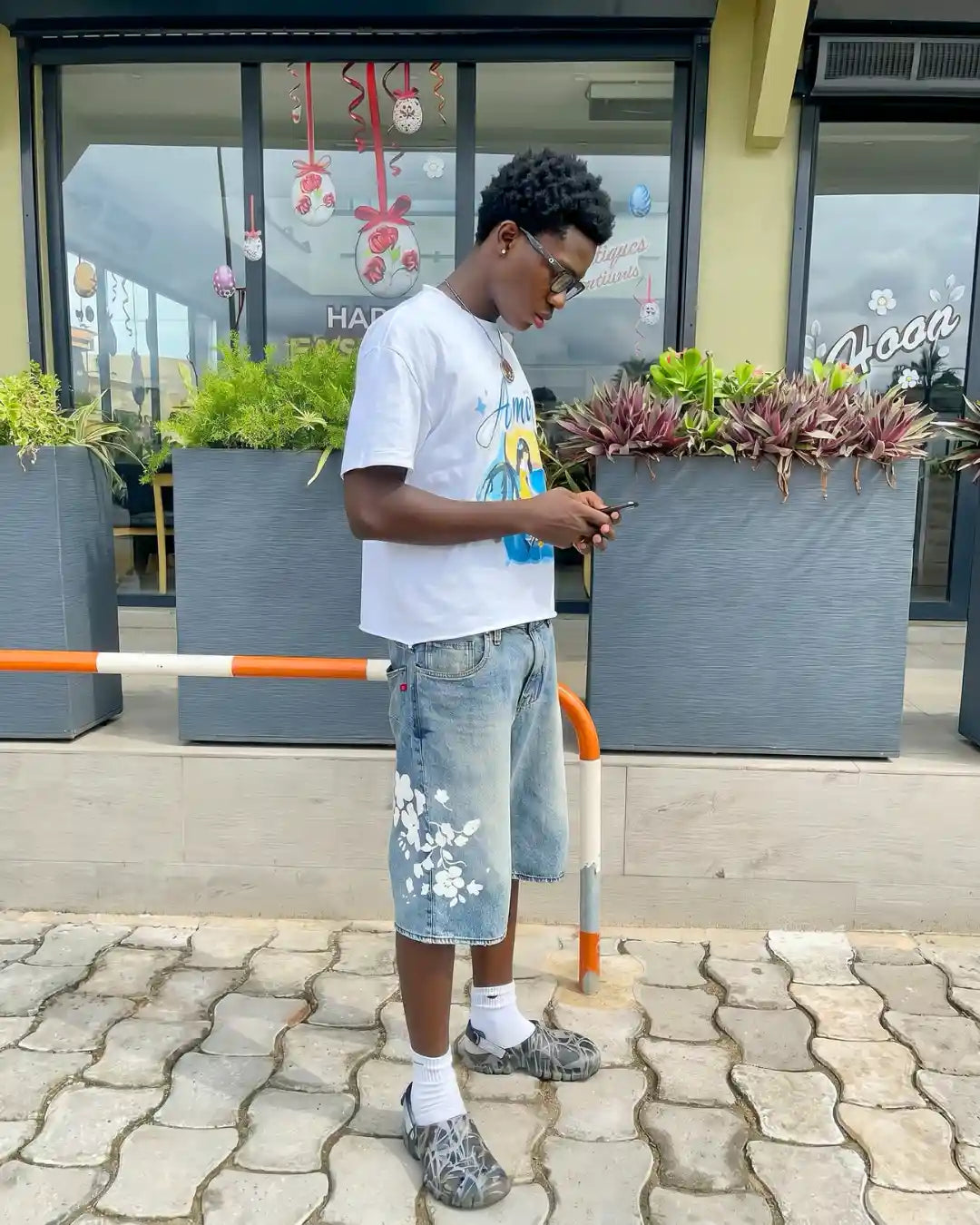 "BIZUN" Graphic Jorts