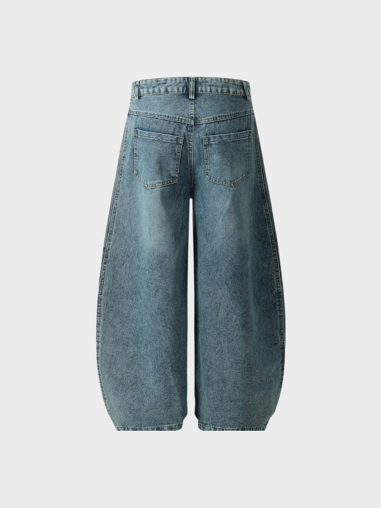 CRD Striped Barrel Denim Jeans